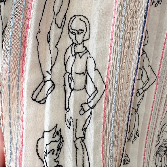 Anthropologie Geisha Designs Renoir Pleated Mini Dress - Picture 9 of 15